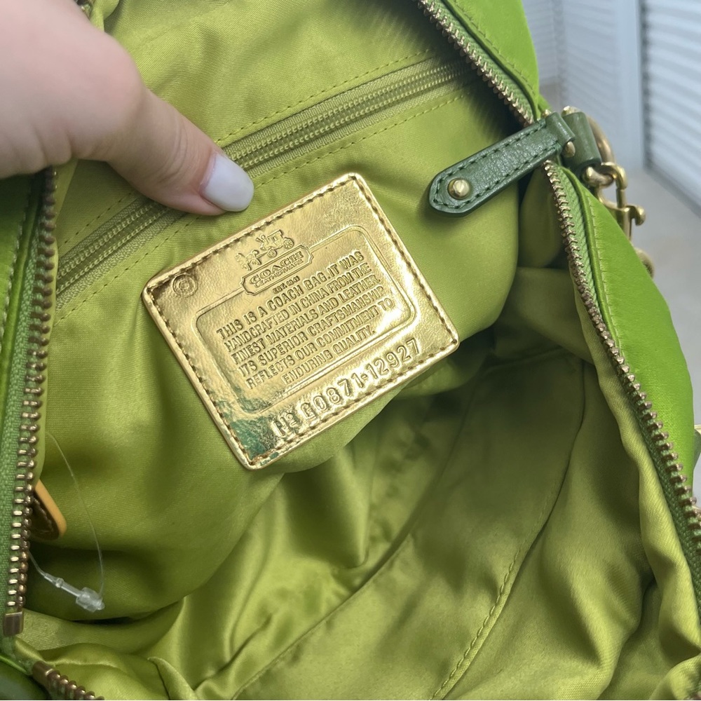 *RARE* COACH Lime Green Madison Ashley Tote Crossbody Satchel - Picture 16 of 16